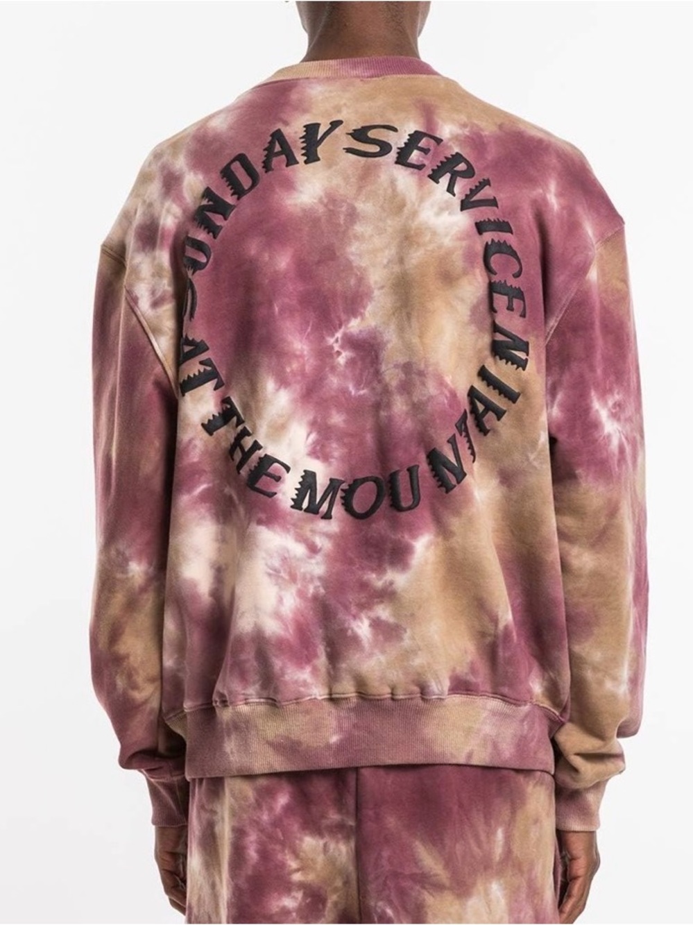 Yeezy Mauve And Tan Tie-Dye Crewneck Sweater View 2